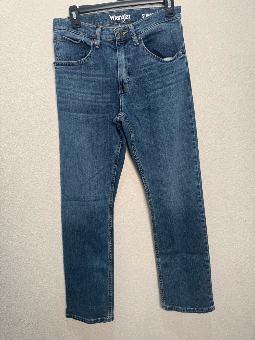 Wrangler Women’s Jeans 29x30 Straight Leg Stretch Blue Denim Mid Rise
